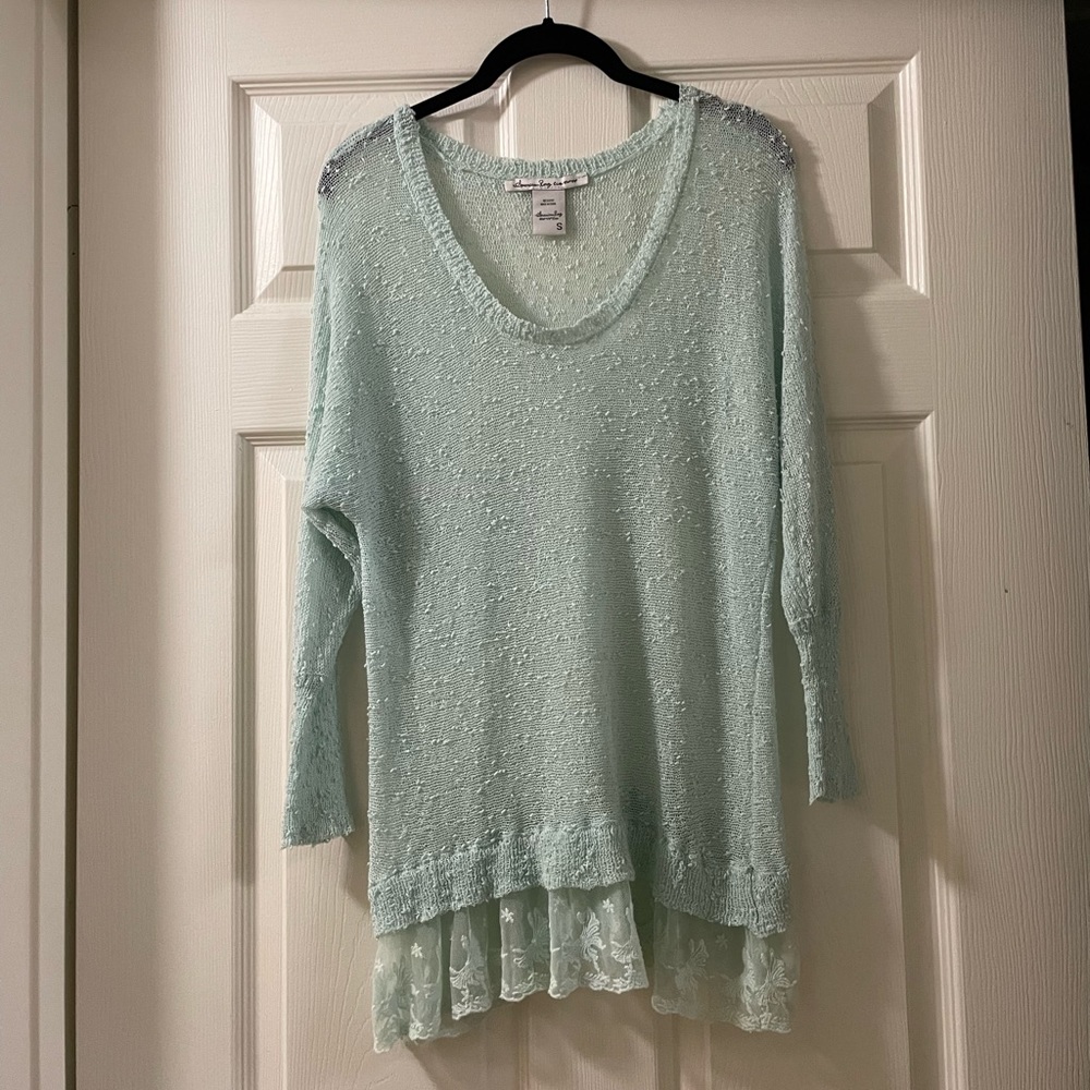 Sea Green American Rag Sweater